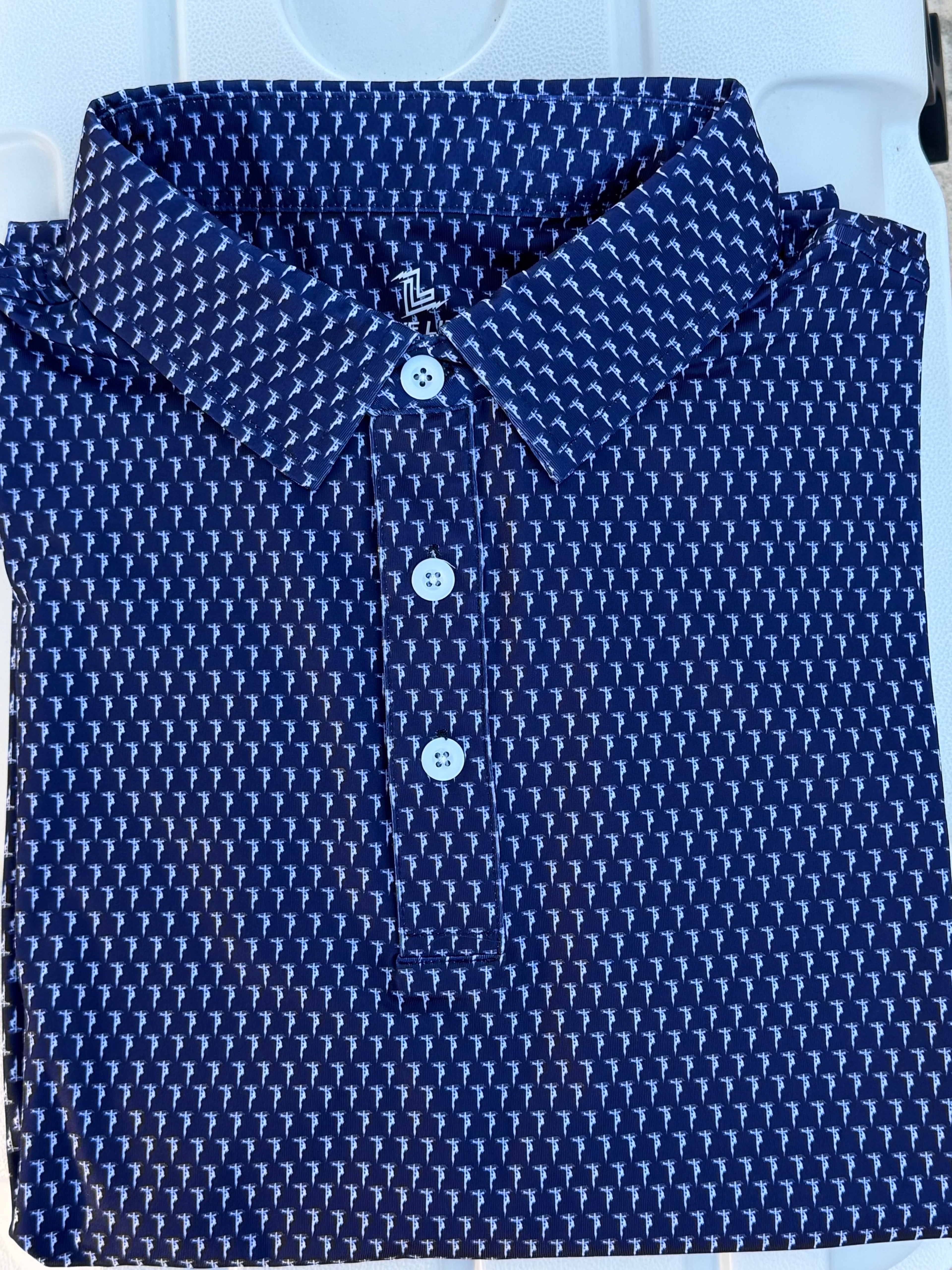 Live Line 2.0 Bolt Lineman Polo – Navy