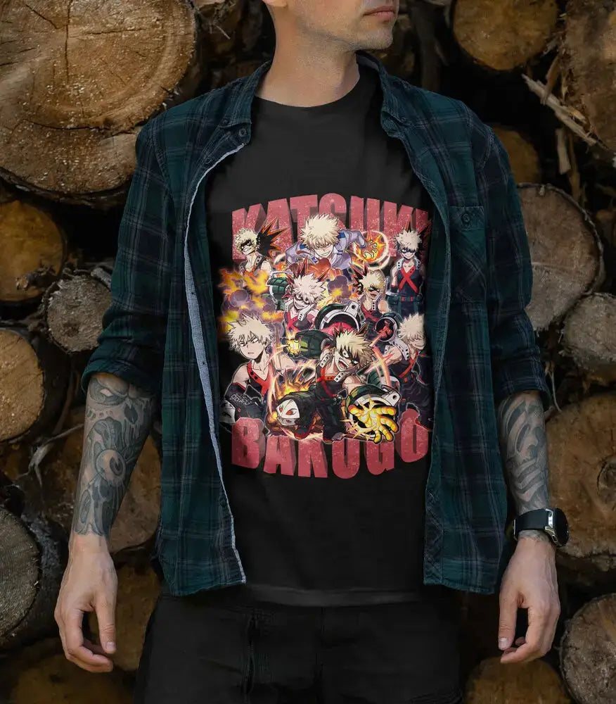 Katsuki Bakugo T-Shirt | My Hero Academia Anime Graphic Tee
